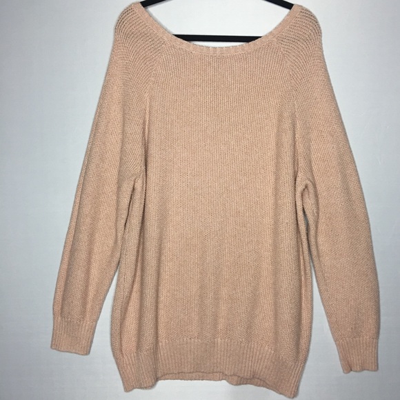 Plus Size 4 Torrid Blush Pink LOVE Knit Sweater - Picture 5 of 8